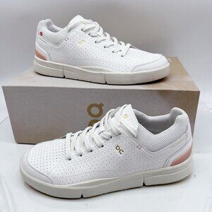 On Roger Centre Court Sneaker Tennis Shoe White/ Rosewood Leather Womens US 9.5